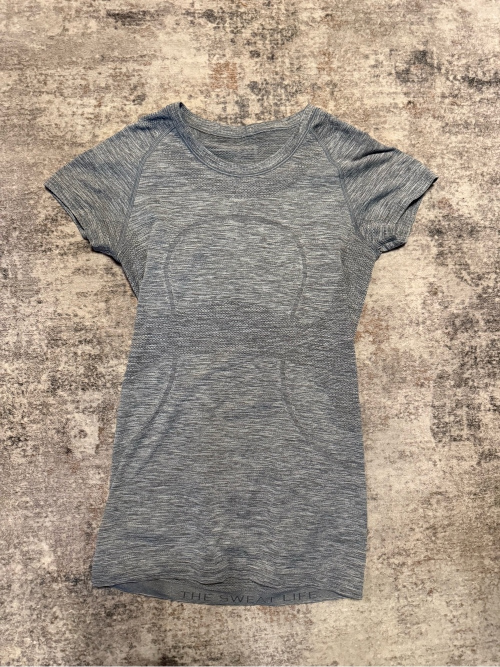 lululemon athletica Heathered Slate Short Sleeve Athletic Tee